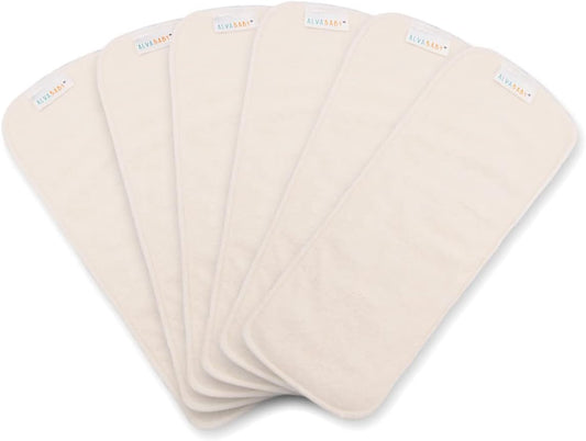 AlVABABY 12pcs Cloth Diaper Inserts,5-Layer Inserts,Reusable Liners for Baby Cloth Diapers12ZTN