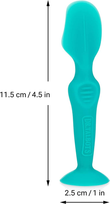 Dr. Talbot's Diaper Cream Brush for Babies - Diaper Rash Cream Applicator with Suction Base and Hygienic Case - Full Size - Aqua Blue