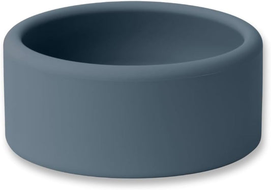 APLAINR Solid Bowl, Silicone Bowl for Baby, Toddler & Kids, 9 fl oz, Non Slip, Heavy Base, Deep, Microwave & Dishwasher Safe, No BPA, Cereal, Soup, Snack Dishes & Dinnerware, Blue Hour