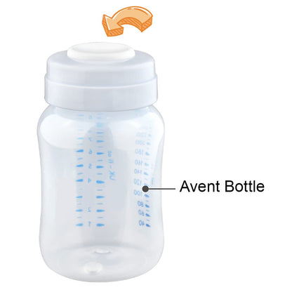 Maymom Screw Lids Aka Travel Caps with Rewritable Sealing Disc Compatible with Avent Bottle, Maymom Wide Mouth Bottles; Cap Replace Avent Natural Bottle Sealing Ring and Sealing Disc, 6pcs. (Blue)