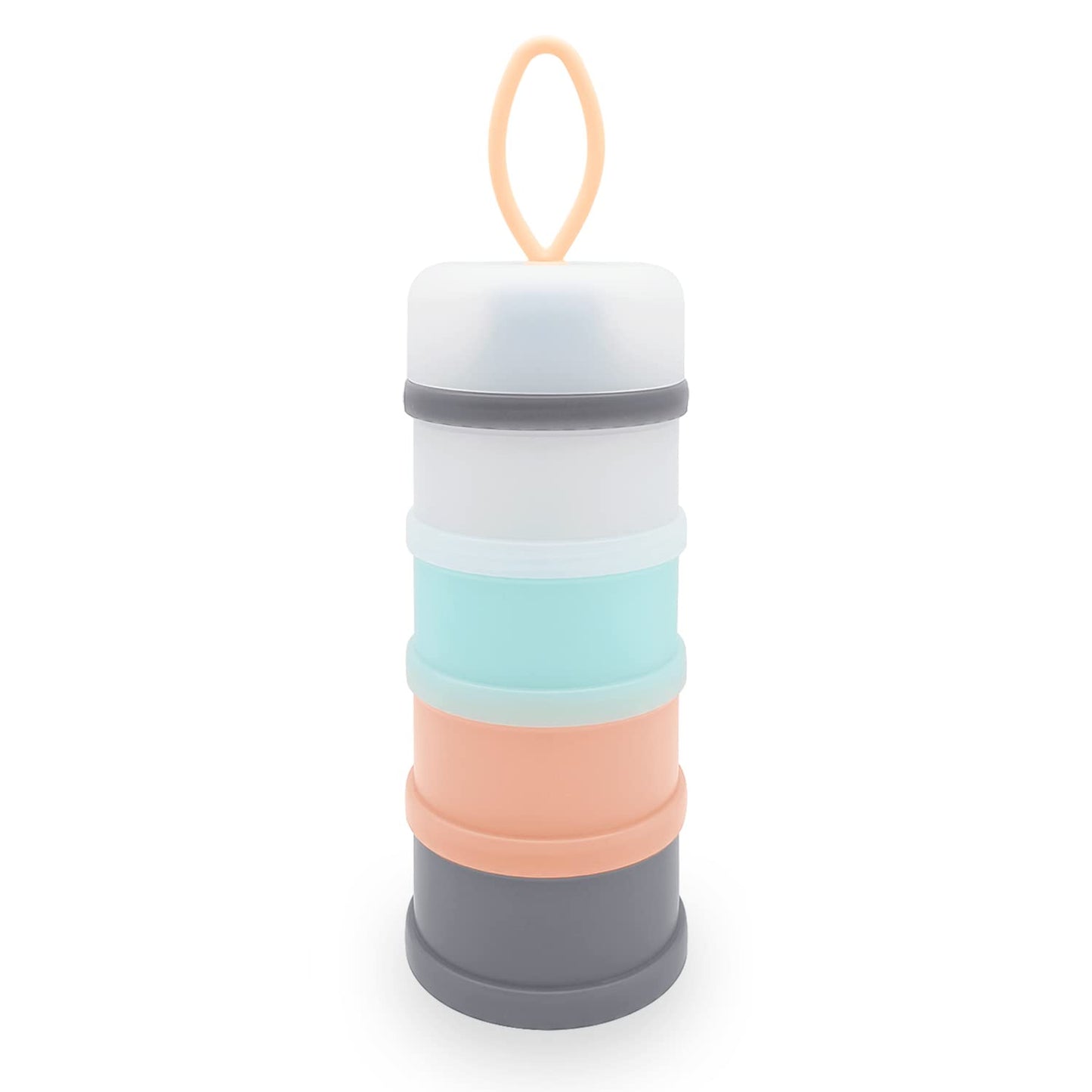 Baby Formula Dispenser, Formula Container, BPA Free, 4 Layers, Baby Feeding Travel Storage Container, Portable Milk Powder Dispenser Container, Non-Spill Stackable Baby Snack Storage Container