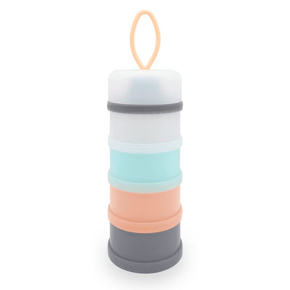 Baby Formula Dispenser, Formula Container, BPA Free, 4 Layers, Baby Feeding Travel Storage Container, Portable Milk Powder Dispenser Container, Non-Spill Stackable Baby Snack Storage Container