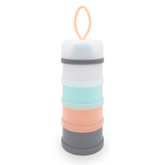 Baby Formula Dispenser, Formula Container, BPA Free, 4 Layers, Baby Feeding Travel Storage Container, Portable Milk Powder Dispenser Container, Non-Spill Stackable Baby Snack Storage Container