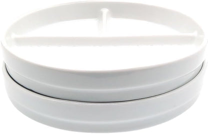 Elk and Friends Kids 7.8” Porcelain Divided Plates with Silicone Sleeves | Suitable for Babies/Kids/Toddlers | Microwave & Dishwasher Safe | Non Slip | Snack Dishes