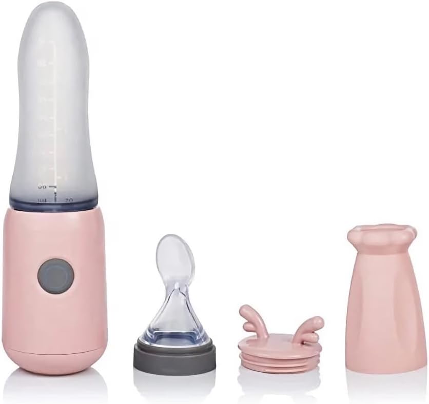 Socila Blender Baby Food Processor Mini Portable Blender With Silicone Feeding Bottle and Baby Spoons USB Quick Recharging