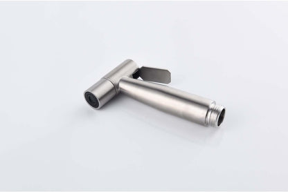 Handheld Bidet Sprayer for Toilet, Cloth Diaper Sprayer with Stainless Steel Hose, Holder, and T-Valve (Silver)