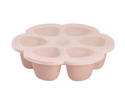 Beaba Multiportions Premium Quality Silicone Baby Food Freezer Tray with Clip On Lid, Baby Food Storage Container Ice Cube Tray Maker, Made in Italy, Cloud, 3 oz
