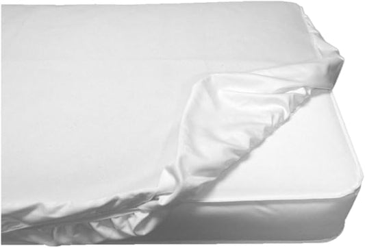 Deluxe Vinyl Fitted Crib Mattress Cover Protector 28" x 52" Standard Size Waterproof Protects and Keeps Mattress Clean and Dry