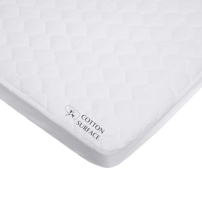 American Baby Company Waterproof Fitted Mini Crib Mattress Protector 38" x 24" - 100% Cotton Quilted Top, Noiseless, Ultra-Soft & Breathable Pack n Play and Mini Crib Mattress Cover