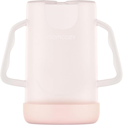 Momcozy Baby Pouch Holder No Squeeze, Baby Food & Juice Box Holder, Mess-Free, Easy Grip for Self-Feeding, BPA-Free & DEHP-Free, Must-Have for Babies, Green
