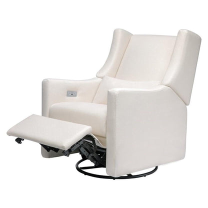 Kiwi Glider Recliner w/Electronic Control and USB | in Almond Teddy Loop w/Light Wood Base, Greenguard Gold Certified