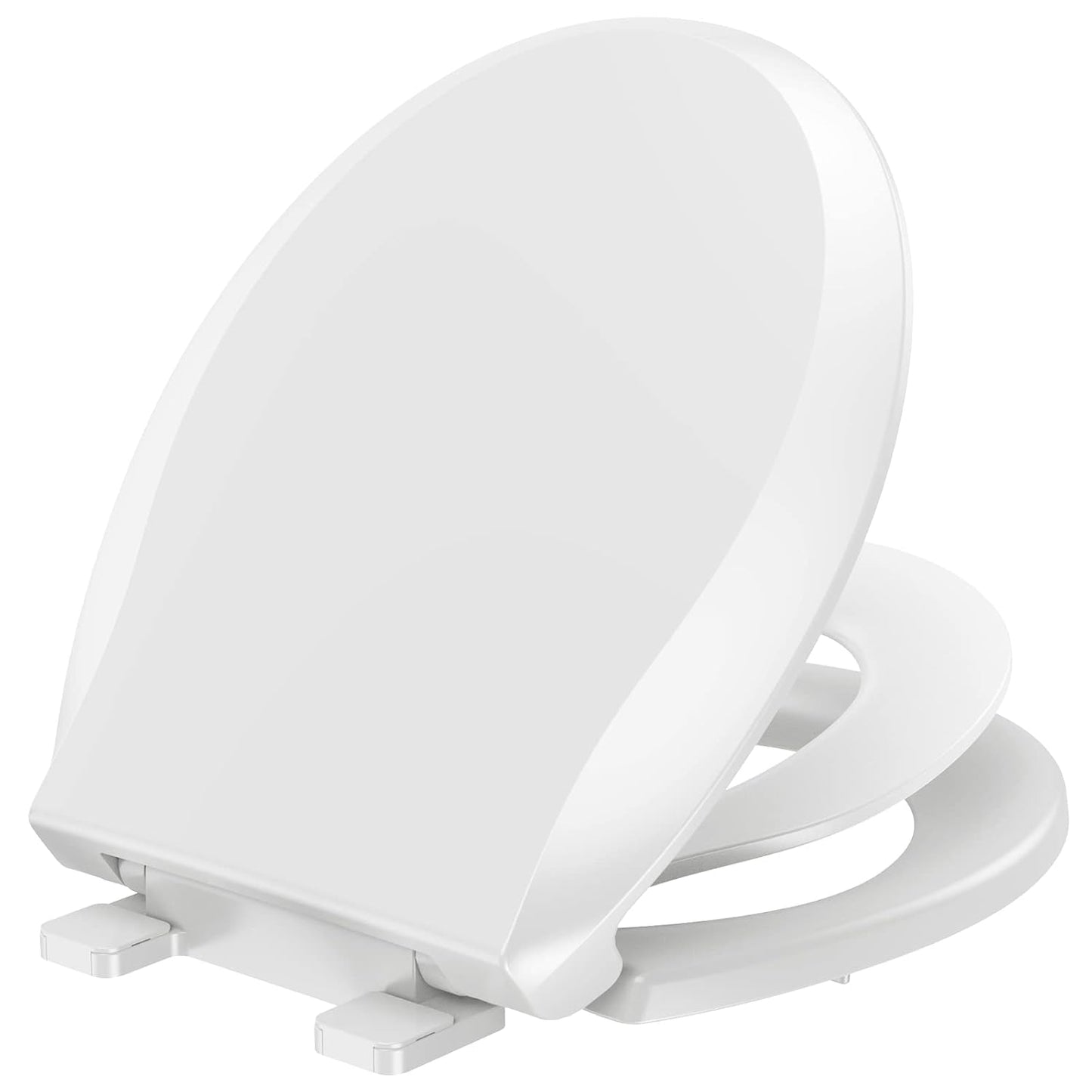 YASFEL Built in Potty Training Toilet Seat for Toddlers, Kids & Adults Biscuit Plastic Toilet Seats Elongated Slow Close with Magnets(Almond, 18.5”)