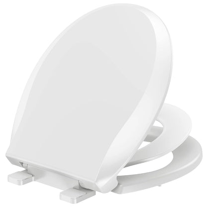 YASFEL Built in Potty Training Toilet Seat for Toddlers, Kids & Adults Biscuit Plastic Toilet Seats Elongated Slow Close with Magnets(Almond, 18.5”)