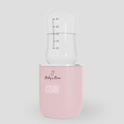 Baby's Brew Portable Bottle Warmer – Cordless Baby Bottle Warmer for Breastmilk & Formula, Rechargeable Travel Milk Warmer, Leak-Proof, Compact, Blue, Adapter Not Included