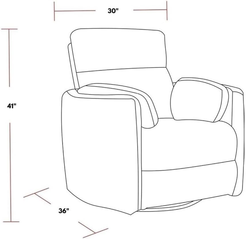 Pemberly Row Premium Fabric Glider Power Recliner Nursery Rocking Chair for Living Room, Kids Room, Rocker Swivel Recliner with USB Port in Tan Brown