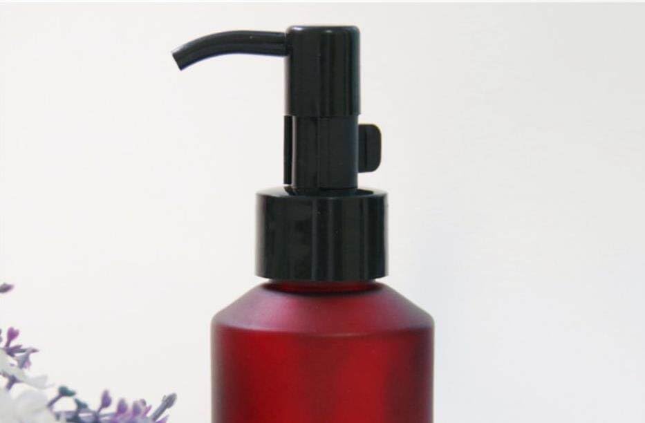 1PCS 60ML/2OZ Empty Refillable Amber Frosted Glass Bottles with Pump Vial Cosmetic Cream Lotion Dispenser Jars Storage Container for Essential Oil Emulsion Essence Portable Travel Bottle