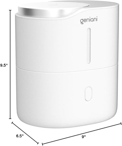 GENIANI Portable Cool Mist Humidifiers for Bedroom & Office - Ultrasonic Humidifier for Home, Baby, Small Room with Auto Shut Off, 250ML Easy to Clean Water Tank