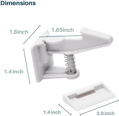 Inaya Cabinet Locks Baby Proofing (Standard Length) - Child Proof Drawer Locks - Child Safety Cabinet Latches with 3M Adhesive Easy Installation - No Drilling or Extra Screws (8 Pack)