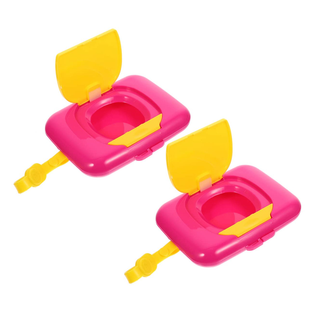 2Pcs Portable Wipes Dispenser Case Reusable Wipe Holder for Travel Easy to Clean and for Cribs High Chairs Go Use and Design