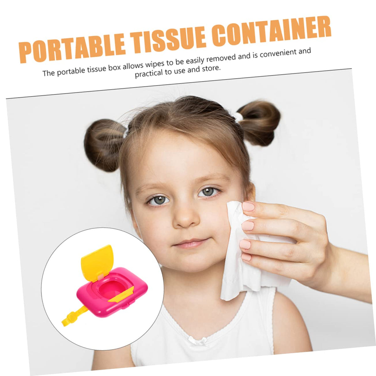 2Pcs Portable Wipes Dispenser Case Reusable Wipe Holder for Travel Easy to Clean and for Cribs High Chairs Go Use and Design