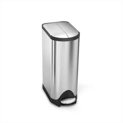 simplehuman Diaper Can with Odorsorb System (Odorsorb Pods and Odorsorb Liners), 18 Liter/ 4.8 Gallon, White Stainless Steel