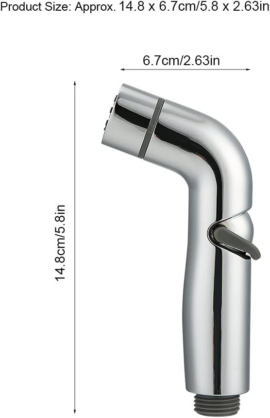 AYNEFY Handheld Bidet Sprayer,Electroplating Adjustable Toilet Bidet Spray Nozzle Baby Cloth Diaper Sprayer for Toilet Cleaning Bathroom Accessory