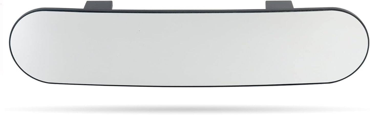 15" Rear View Mirror with Baby Mirror,Car Panoramic Rearview Mirrors Extender,Clip on Large Wide Angle Rear View Mirror for Truck Car and SUV (White)