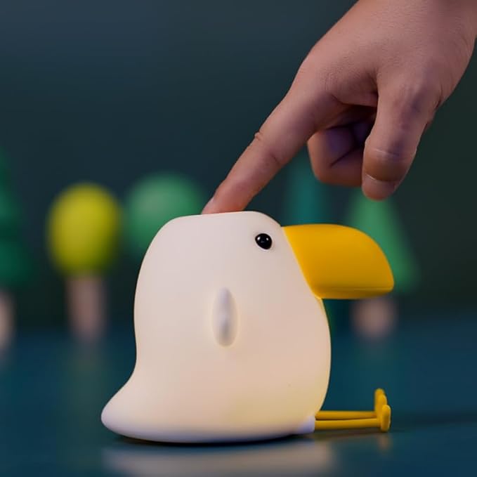 Bird Night Light,LED Silicone Animal Shaped Lamp,3 Level Dimmable,Nursery Nightlight for Desk Decor,Adult | Adorable Bird Gifts, Nursery Decor