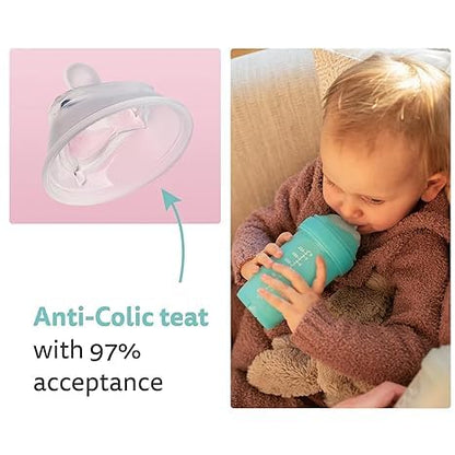 Herobility Double Anti-Colic Silicone Nipples, Baby Bottle Teats, Breast Like Shaped Nipples - Fits Herobility's & Eco Baby Bottles | Pack of 2 (Large Size)