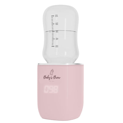 Baby's Brew Portable Bottle Warmer – Cordless Baby Bottle Warmer for Breastmilk & Formula, Rechargeable Travel Milk Warmer, Leak-Proof, Compact, Blue, Adapter Not Included