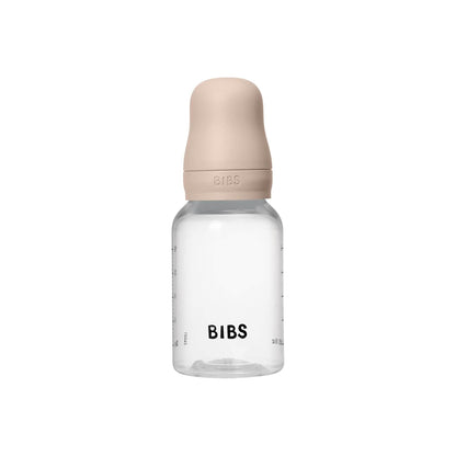 BIBS Baby Bottle 5 oz / 150 ml Silicone Nipple - Anti-Colic, BPA-Free, Round Nipple, Slow Flow, Lightweight & Easy to Clean, Suitable for Newborns 0+ Years - Blush
