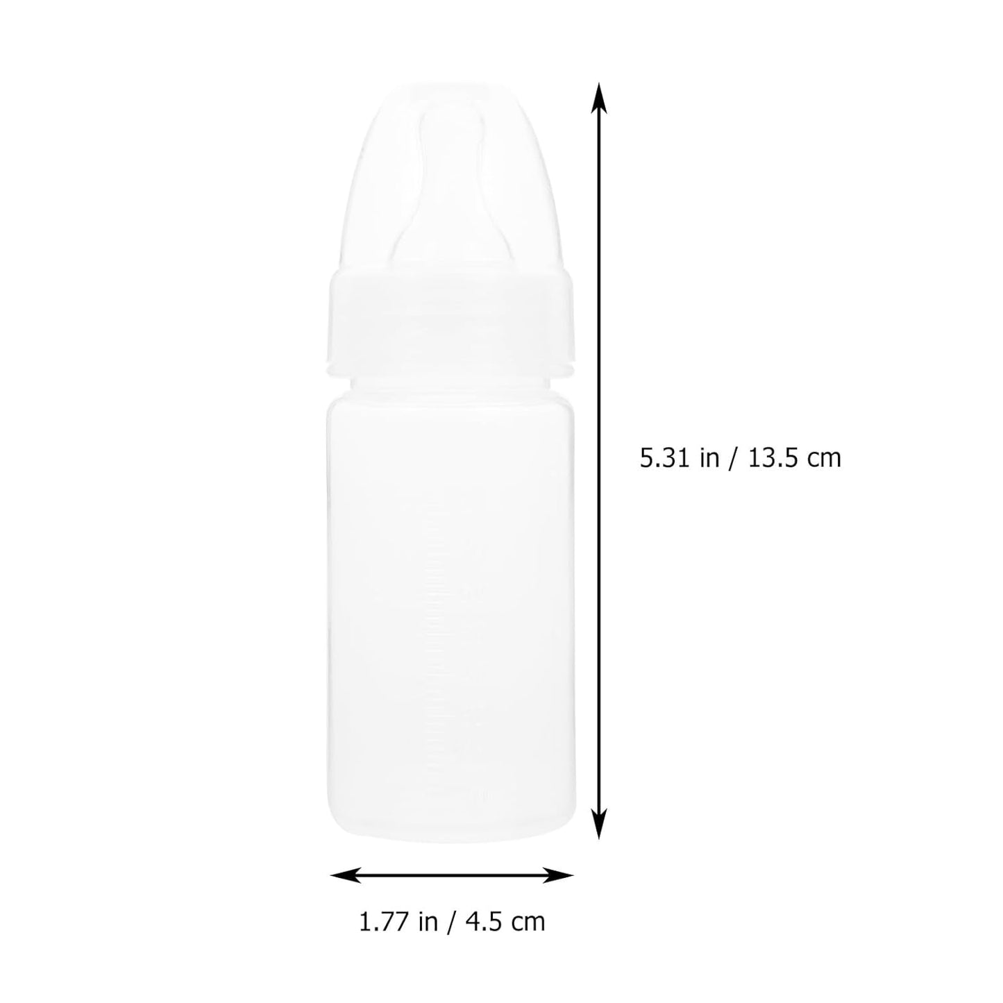 DOITOOL 15 Pcs Disposable Baby Bottles 100ml Plastic Newborn Milk Bottles with Scale Classic Clear Neck for Baby Shower Game Travel Nursing