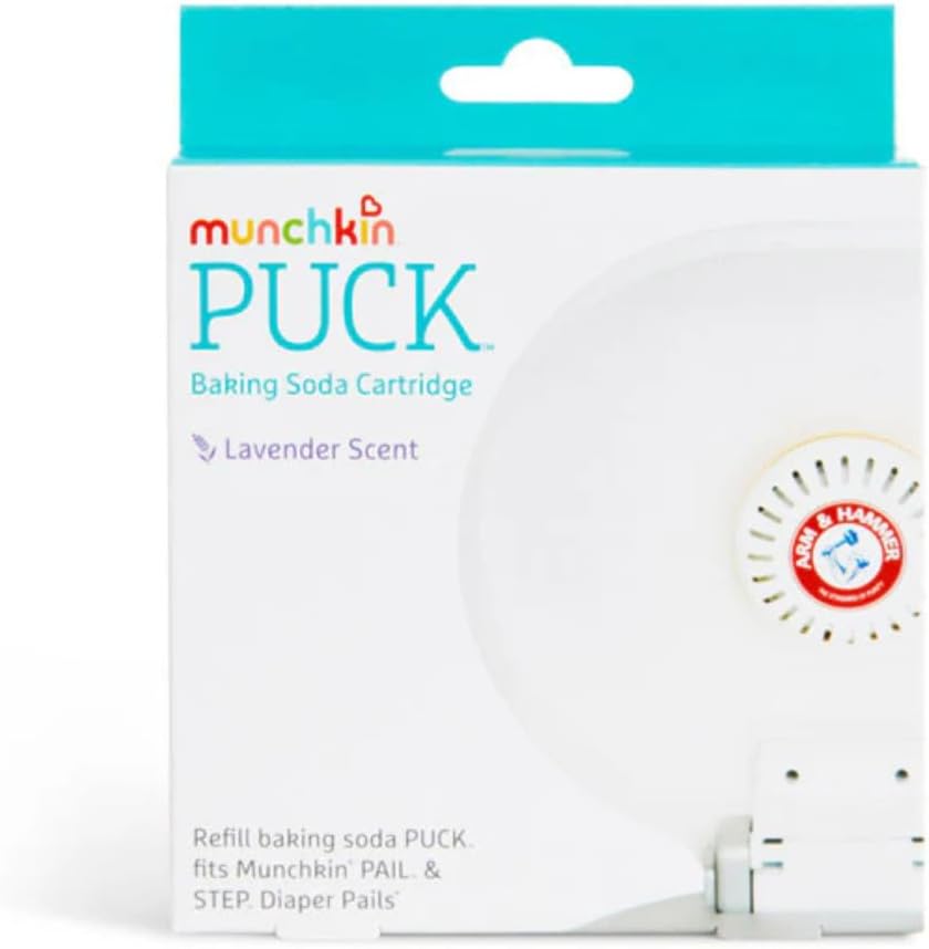 A&H Puck Baking Soda Cartridge And A&H Diaper Pail Refill Ring Holds up to 272 Newborn Diapers, 1 PackOdor Eliminator Cartridges Lavender Scent, Baking Soda Puck, Diaper Pail Deodorizer