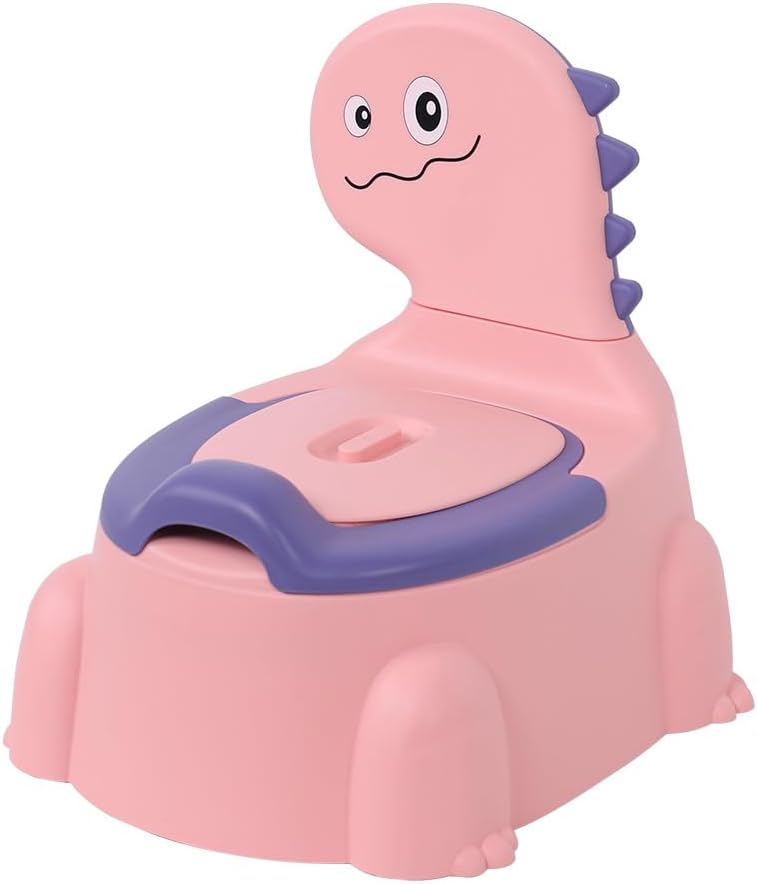 Potty Training Toilet, Toddler Potty Training Seat Baby Potty Chair, Dinosaur Toilet Potty Seat for Boys Girls Kids Toddlers, Portable Travel Potty with lid,Urinal, Splash Guard, Non-Slip Pad(Blue)
