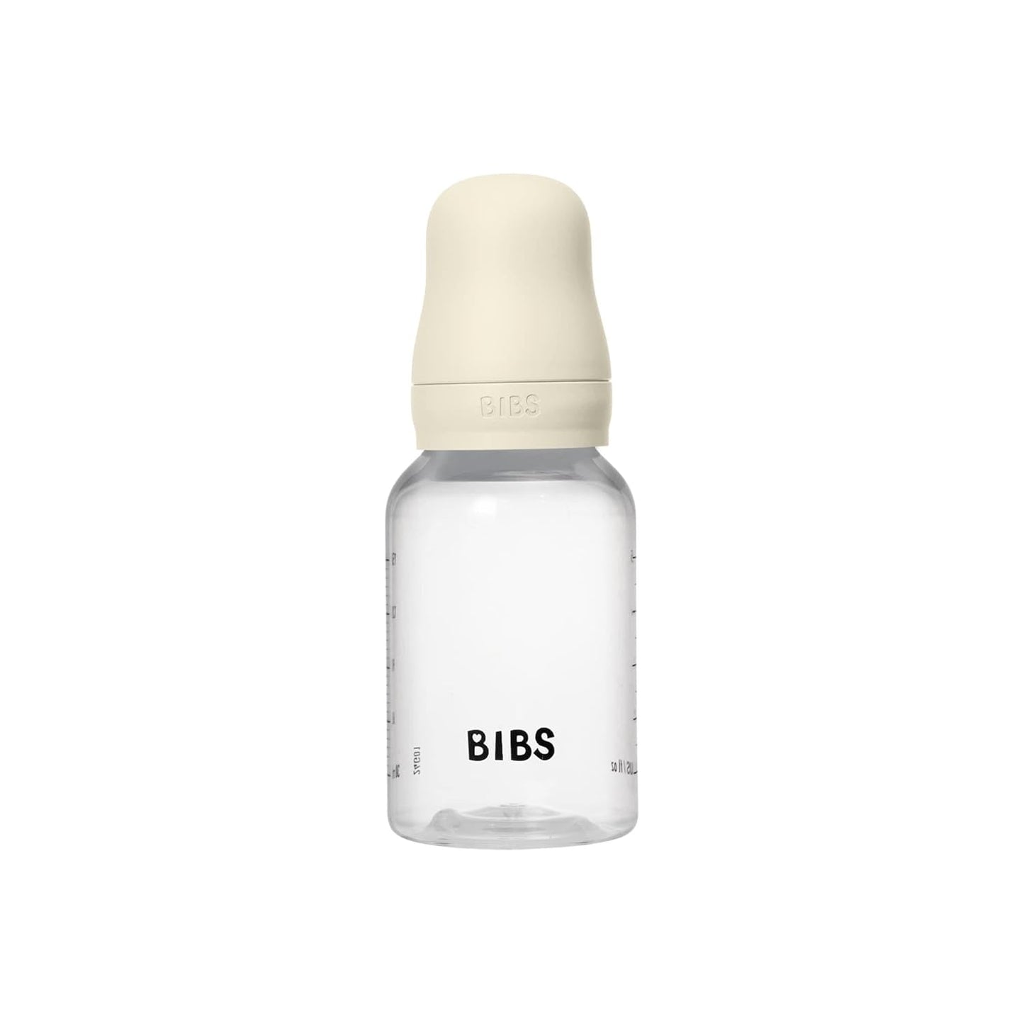 BIBS Baby Bottle 5 oz / 150 ml Silicone Nipple 2 Pack - Anti-Colic, BPA-Free, Round Nipple, Slow Flow, Lightweight & Easy to Clean, Suitable for Newborns 0+ Years - Ivory