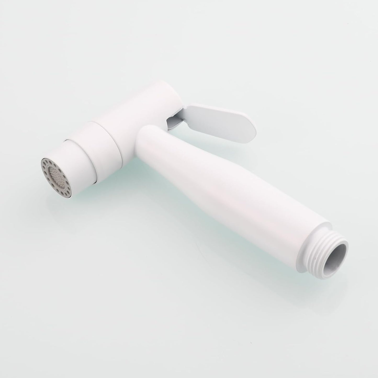 Tecmolog Dual Mode Bidet Sprayer Head Stainless Steel Cloth Diaper Shattaf Hygiene Toilet Replacement, White, WS024AW