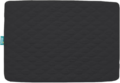 Pack and Play Mattress Protector Sheets Fitted Waterproof Playard Mattress Pad Cover, Compatible with Graco Pack n Play & Dream On Me & Pamo Babe, Playpen/Playard Sheet, Black, 39" x 27"