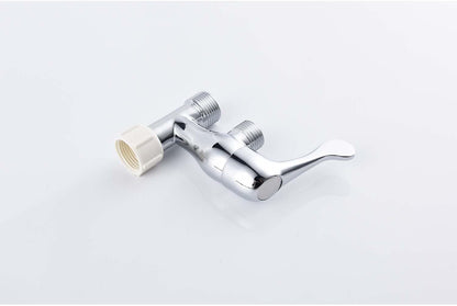 Handheld Bidet Sprayer for Toilet, Cloth Diaper Sprayer with Stainless Steel Hose, Holder, and T-Valve (Silver)