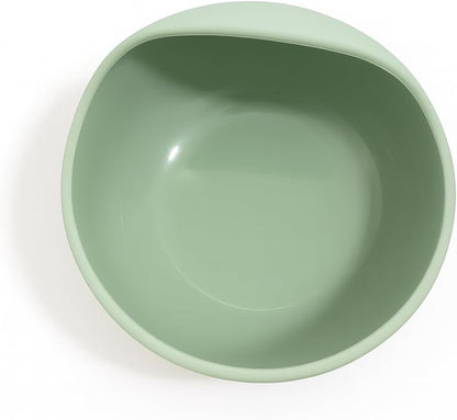NurtureNest Silicone Toddler Feeding Set – Suction Plate & Bowl, Toddler Spoon & Fork, BPA-Free, Dishwasher Safe, Microwave Safe, Sage Green