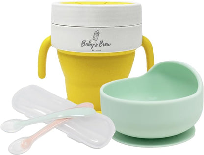 Baby's Brew Stayfull Silicone Bowl-Pink
