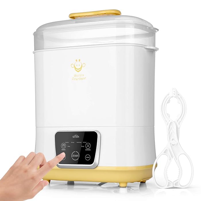 6-in-1 Electric Bottle Sterilizer and Dryer, Use as Baby Bottle Warmer, Defrost, Heat Food & Sanitizer Machine, Temperature & Time Setting up to 12 hours, Newborn Baby Essentials Sterilization Machine