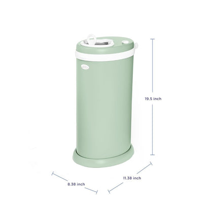 Ubbi Steel Diaper Pail, Odor Locking, No Special Bag Required, Award-Winning, Registry Must-Have, White