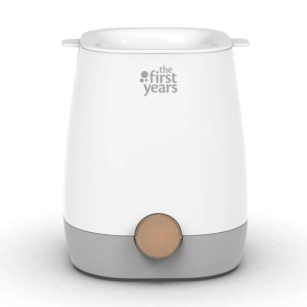 The First Years Gentle Warmth Digital Baby Bottle Warmer - Bottle Warmer for Breastmilk, Baby Formula, and Baby Food - Includes Milk Warmer, Basket, and Cup - White
