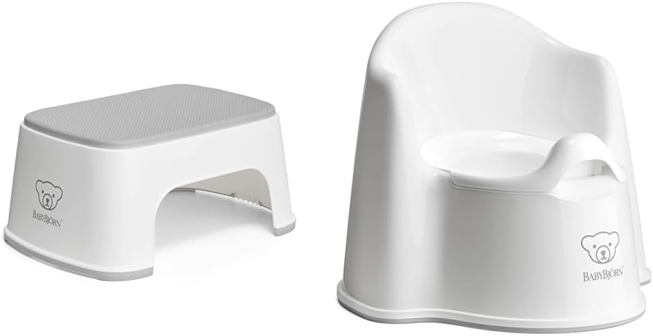 BabyBjörn Step Stool, White/Gray