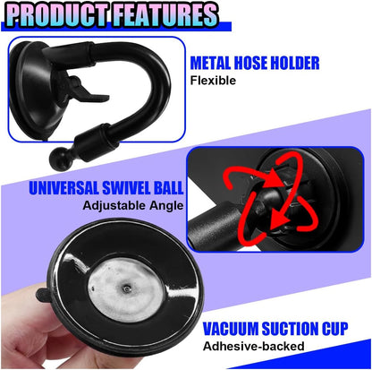 Baby Car Rearview Mirror with Suction Cup, 360 Degrees Wide Angle Automotive HD Glass Convex Mirror, Vehicle Interior Blind Spot Mirrors for RV, SUV, Truck(Rectangular)