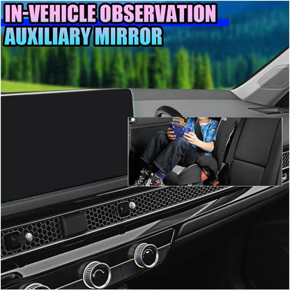 Baby Car Rearview Mirror with Suction Cup, 360 Degrees Wide Angle Automotive HD Glass Convex Mirror, Vehicle Interior Blind Spot Mirrors for RV, SUV, Truck(Rectangular)