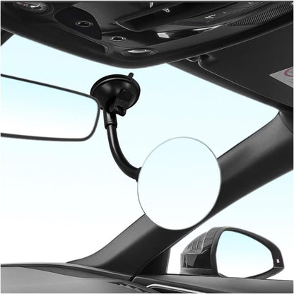 Baby Car Rearview Mirror with Suction Cup, 360 Degrees Wide Angle Automotive HD Glass Convex Mirror, Vehicle Interior Blind Spot Mirrors for RV, SUV, Truck(Rectangular)