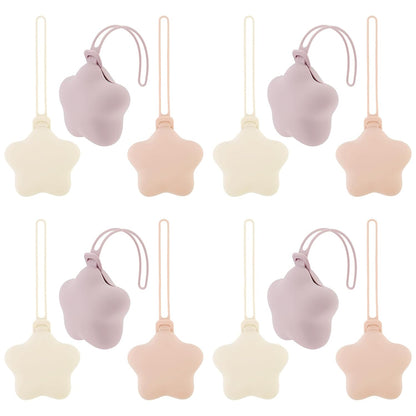3 Pack Silicone Pacifier Holder Case, Safe and Soft Material, Pacifier Pouch Portable Pacifier Case with Stretchy Lanyard, Protective Pacifier Storage Case for Diaper Bag Stroller Travel