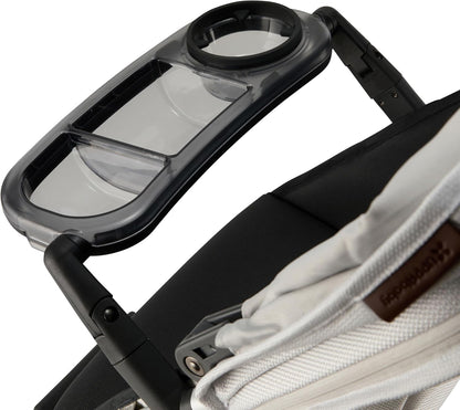 Snack Tray Fits for UPPAbaby Vista V3/Vista V2/Vista/Cruz/Cruz V2/ RumbleSeat/RumbleSeat V2, Updated Snack Tray with Two Snack Compartments & Cup Holder, Quick Attachment, Stroller Accessories