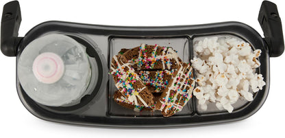 Snack Tray Fits for UPPAbaby Vista V3/Vista V2/Vista/Cruz/Cruz V2/ RumbleSeat/RumbleSeat V2, Updated Snack Tray with Two Snack Compartments & Cup Holder, Quick Attachment, Stroller Accessories